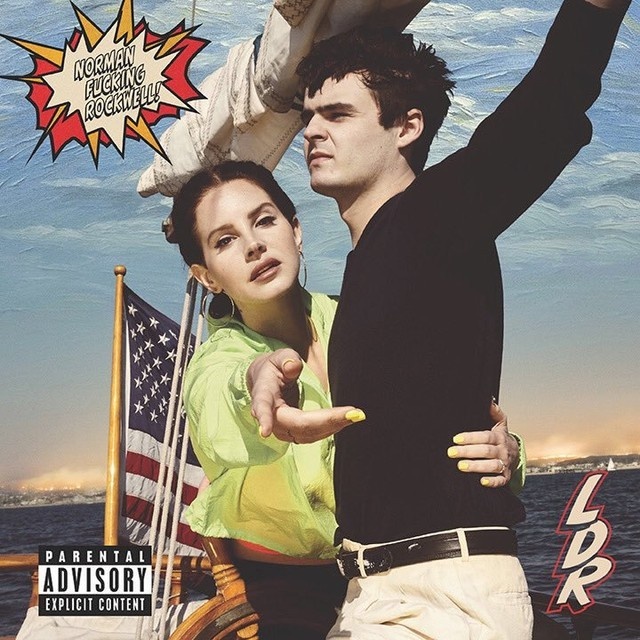 Lana del Ray and Duke Nicholson on the cover of Norman F*cking Rockwell.