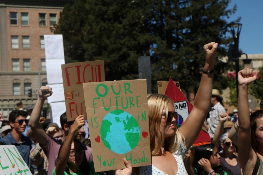 Strikers marched through the roads of Mendocino Avenue from Santa Rosa Junior College to Courthouse Square