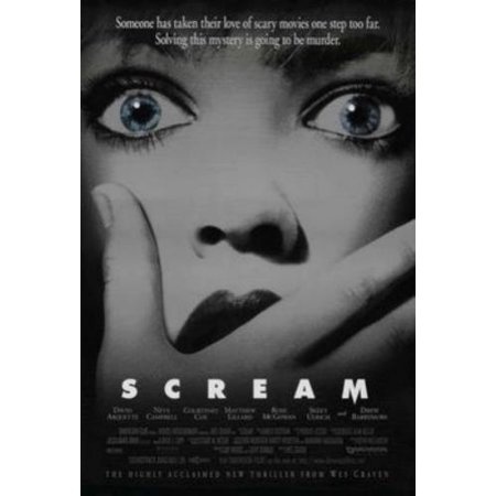 1996's "Scream" stars Neve Campbell as Sidney Prescott, a high schooler stalked by a mysterious killer on the anniversary of her mother's death.