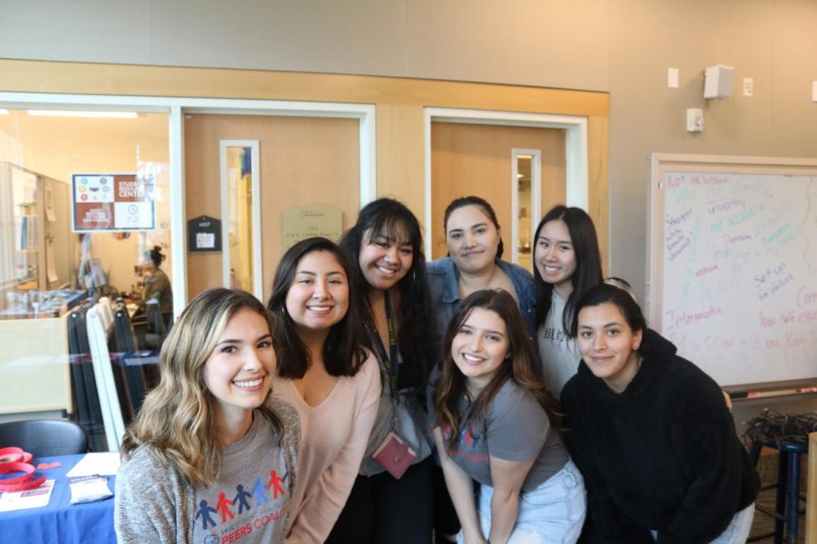 Students and faculty come together in the Bertolini Rotary Center for a presentation on body image and mental health held by the SRJC PEERS Coalition