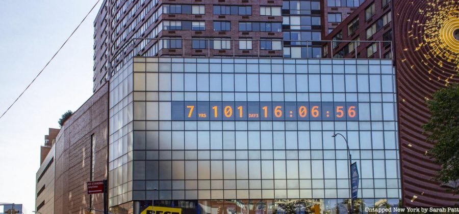 A countdown-to-climate change clock in New Yorks Time Square says Americans have seven years until damage from climate change becomes irreversible. 