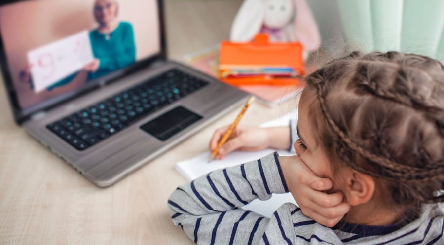 Elementary school students are struggling to stay engaged in online Zoom classes.
