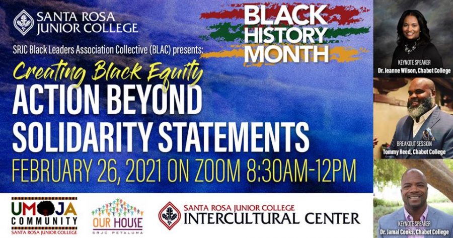 As part of Black History Month, SRJC BLAC will present "Creating Black Equity," an event focused on combating institutional racism.