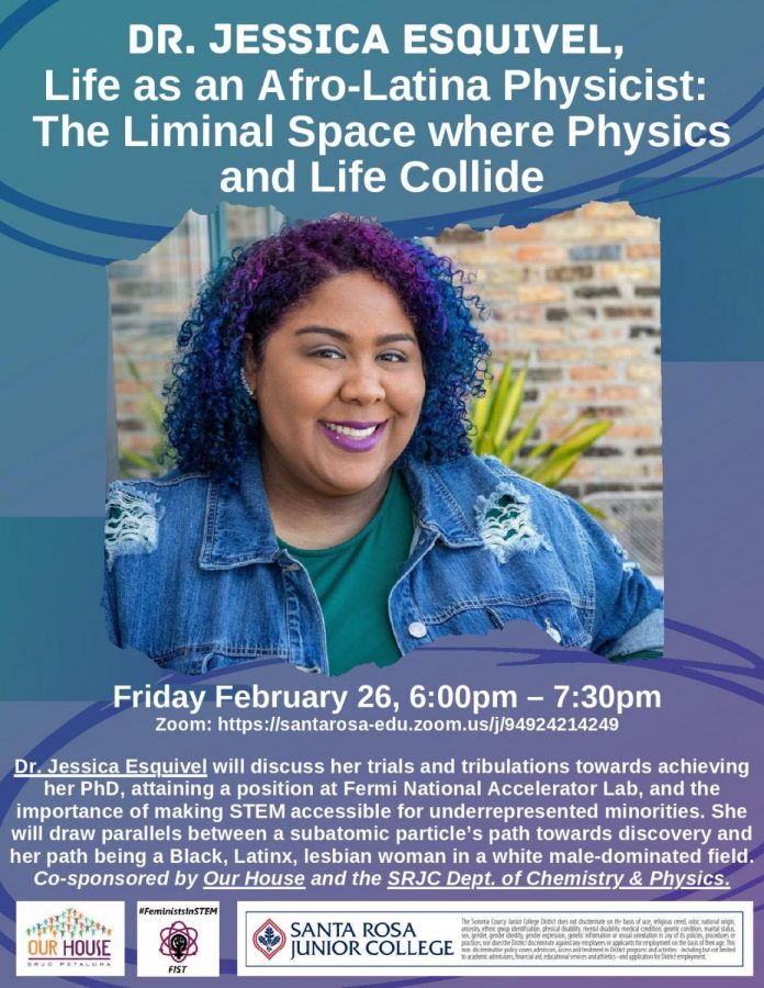 A flyer for the event featuring Dr. Jessica Esquivel