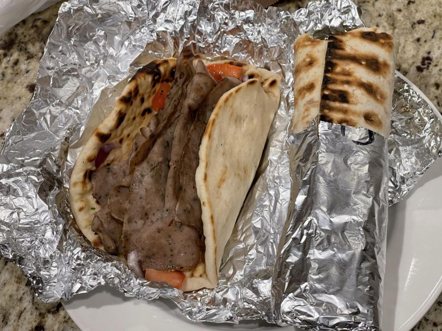 A photo of a Gyro Lebni from King Falafel.