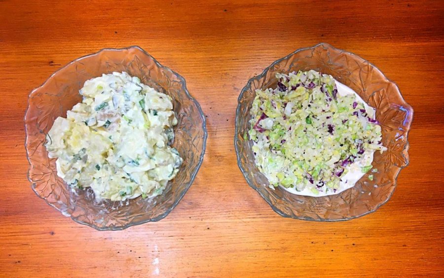 Two bowls of the coleslaw offered at Grossmans Noshery & Bar.