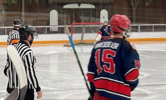 Santa Rosa Junior College Polar Bears captain Angus Brodeur takes to the ice during a 7-1 win against the Cal Lutheran Kingsmen Jan. 21 at Snoopys Home Ice in Santa Rosa.