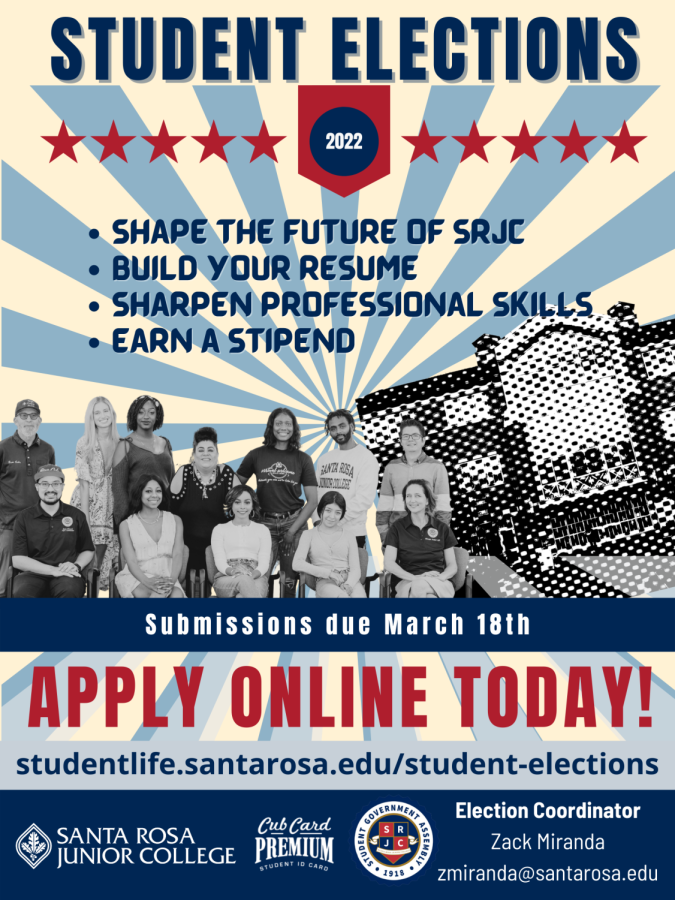 Students interested in shaping the future of SRJC should consider running for office for the 2022-2023 academic year.