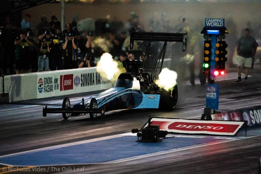 Bay Area Top Fuel Driver Ron August Jr. takes sixth overall in provisional qualifying at the Denso NHRA Sonoma Nationals on Friday 22, 2022.
