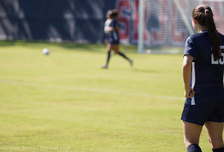 Defender Lucy Matthiessen reflects after San Francisco scores a goal in Santa Rosa on Aug. 30, 2022.