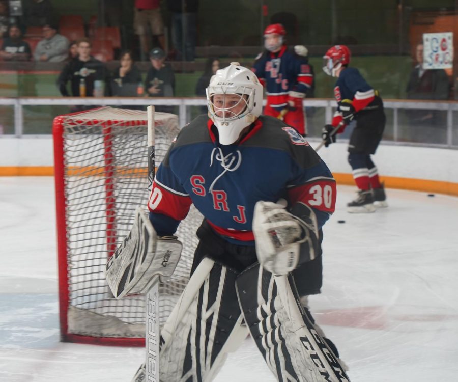 SRJC Polar Bears rookie goaltender Sean Keough takes over in the backup role behind Alejandro Barajas.