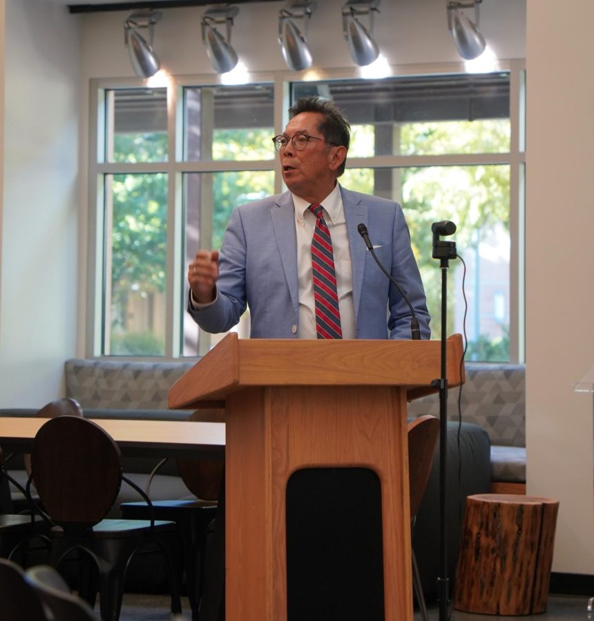Im going to be working till the job is done and its time to turn the lights out, says Dr. Frank Chong during his report to the Board of Trustees Oct. 11. 