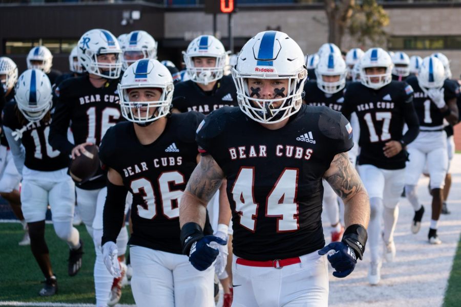 The Santa Rosa Junior College football team runs out of the locker room before its game against American River College on Saturday, Oct. 29, 2022 in Santa Rosa.
