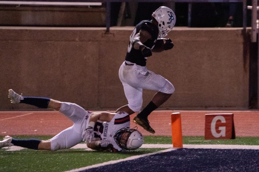 Santa Rosa Junior College running back Bryan Berry steamrolls an American River defender on an 18-yard touchdown run to give the Bear Cubs their first lead of the night on Saturday, Oct. 29, 2022 in Santa Rosa.