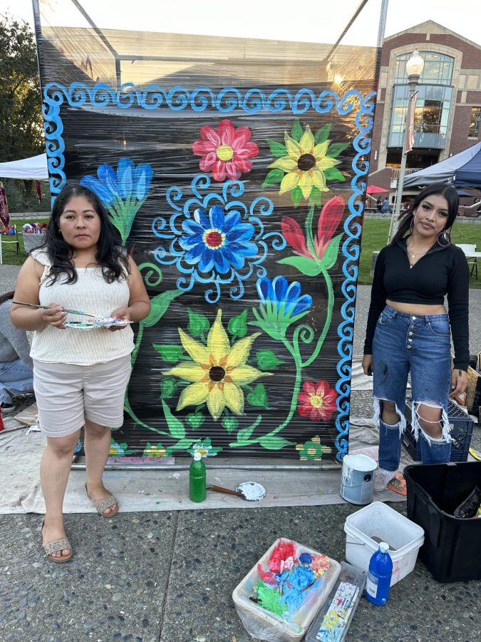 Irma, in the adult education program, and Edilia, who will enroll in SRJC in Spring 2023 say they painted the murals, called Alebrije, for healing purposes. “They are here to protect us and guide us.” 