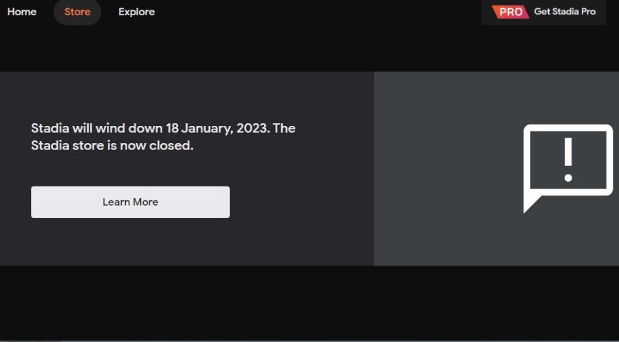 Stadia, Google's game streaming service, has already closed its store, but gamers can still play their already-purchased games until streaming shuts down in January 2023.