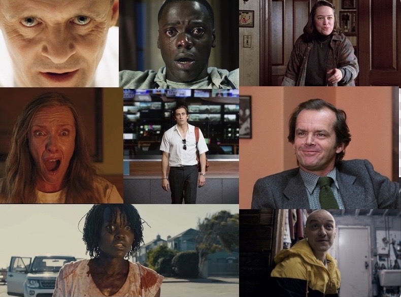 From the psychological horror Split(bottom-right) to the crime-conspiracy Nightcrawler, (center) there’s a wide variety of thriller films to satisfy your need for the Winter season chills. 