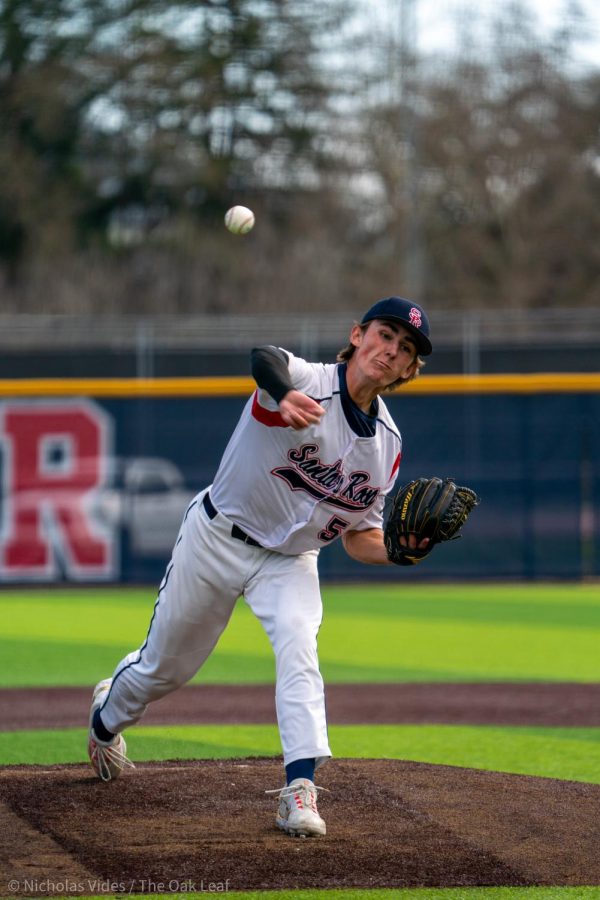 Bear Cubs pitcher Austin Ehrlicher throws a rocky five innings against College of Marin on Friday, Feb. 10, 2023 in Santa Rosa. 
