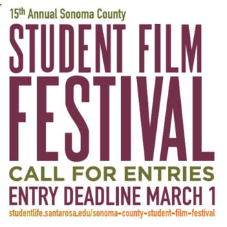 The 15th annual Sonoma County Student Film Festival will showcase student short films March 31 in the Carole L. Ellis Auditorium on the SRJC Petaluma campus. 
