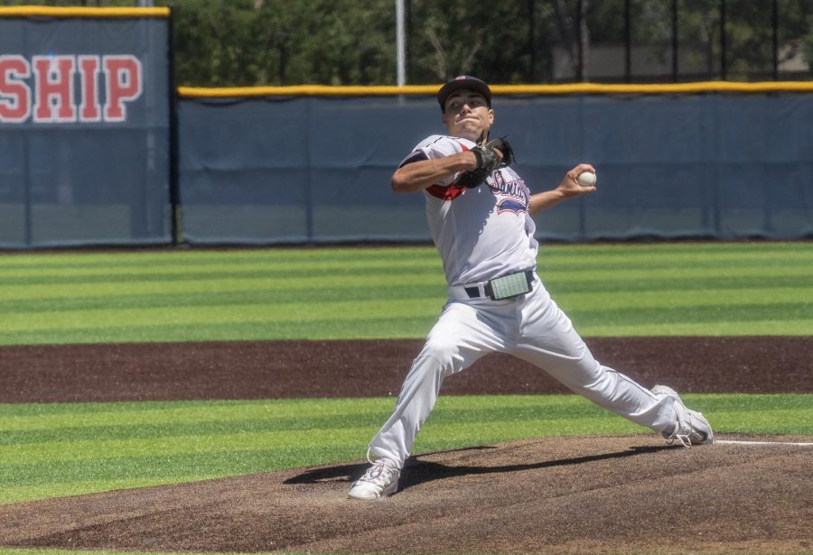 Bear Cubs pitcher Evan Johnson pitches in a 9-4 loss to Sierra College May 19, allowing eight hits and six runs, the second most runs he’s allowed this season. 