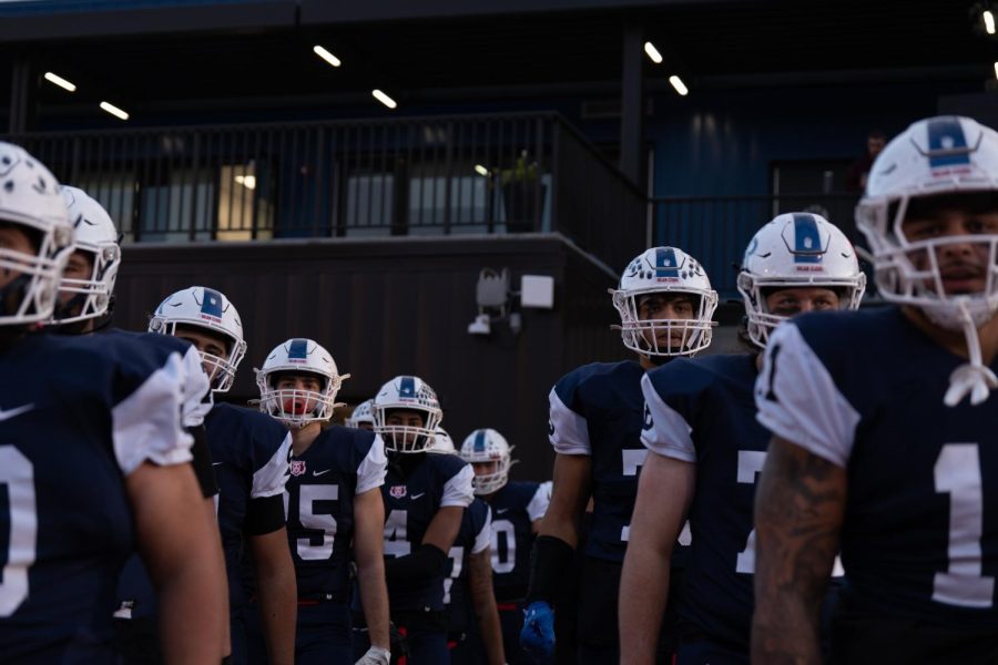 The Bear Cubs march out of the locker room minutes before the kickoff of their season finale vs. Sierra on Saturday Nov. 12 at Bailey Field in Santa Rosa. 