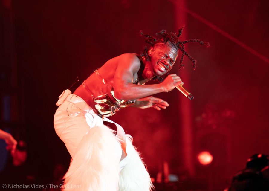 Lil Nas X performs his hit song MONTERO (Call Me By Your Name) on the Verizon Stage at BottleRock Napa Valley on Sunday, May 28, 2023.