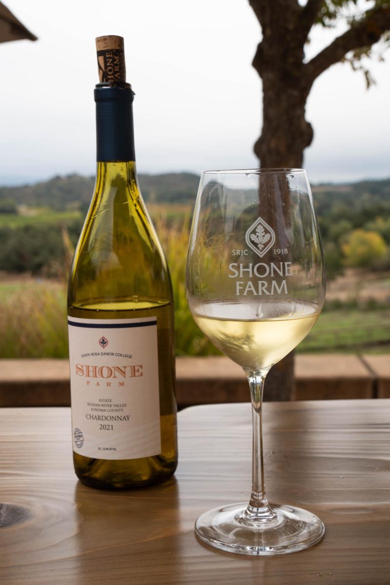 Shone Farm’s Chardonnay 2021 won Gold at Sonoma County’s Harvest Fair, and visitors of drinking age could try it Shone Farm's wine tasting pavilion at the Fall Festival on Oct. 14, 2023. 