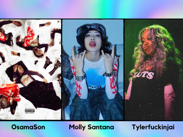 Fans of Playboi Carti, Lil Uzi Vert, Ice Spice and Doja Cat should check out up and coming Atlanta rap artists OsamaSon, Molly Santana and Tylerfuckinjai. Courtesy OsamaSon, Molly Santana, Tylerfuckinjai