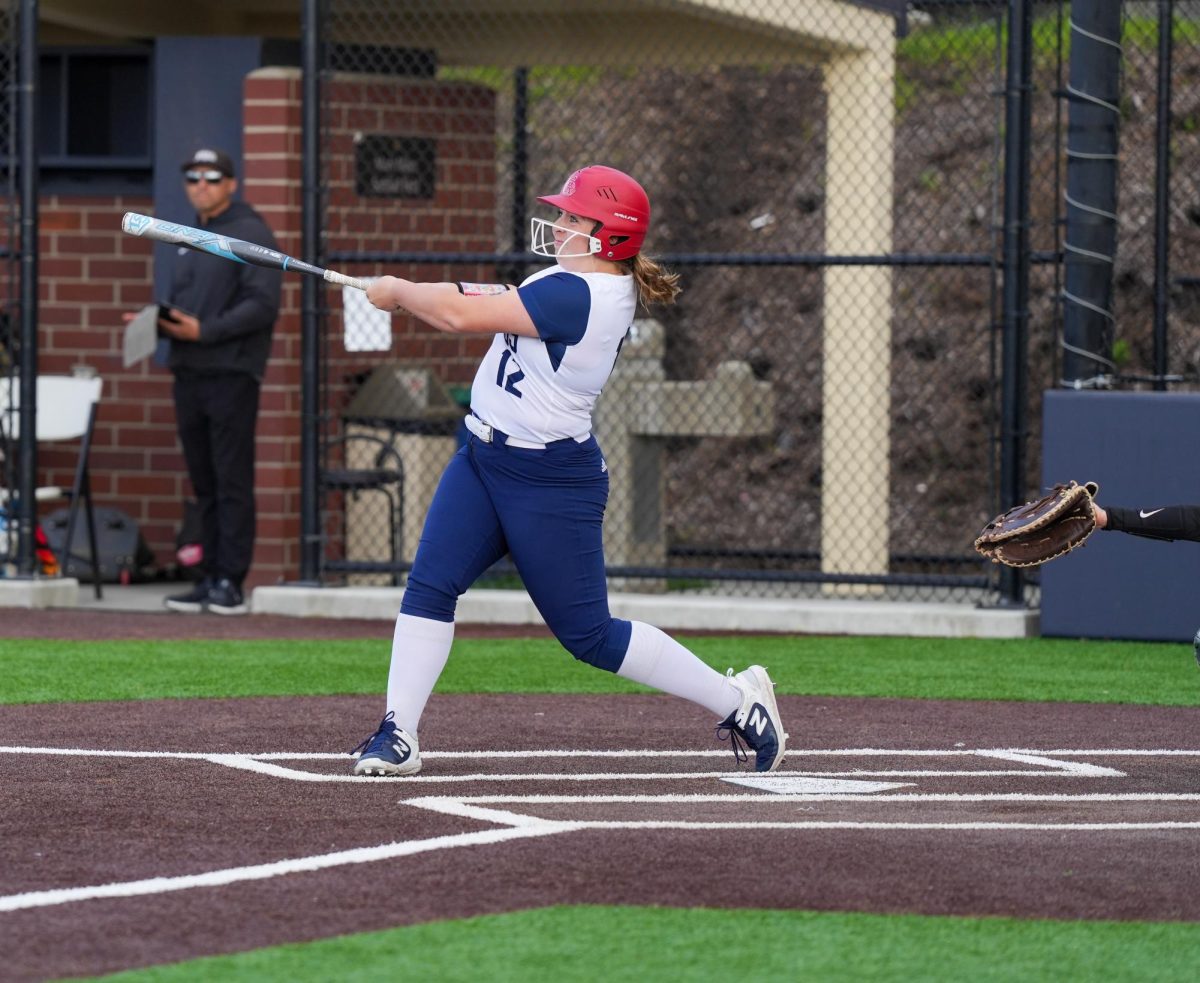 Sofia Uricoechea hits a sacrifice fly at the bottom of the fifth inning against Diablo Valley College at Santa Rosa's Marv Mayes Field, Tuesday, March 12, 2024.