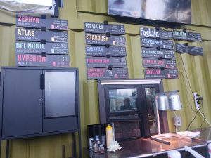 Fogbelt Station has a nice variety of beers on tap with wines and ciders also available. 