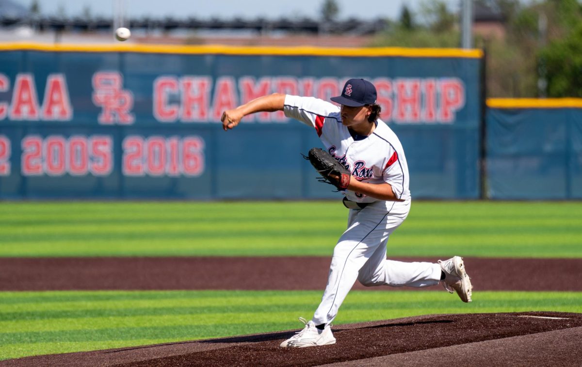 Bear Cubs pitcher Luke Schat throws a lights out 3.2 innings to close out the win against Sacramento City College on Tuesday, April 16, 2024 in Santa Rosa.