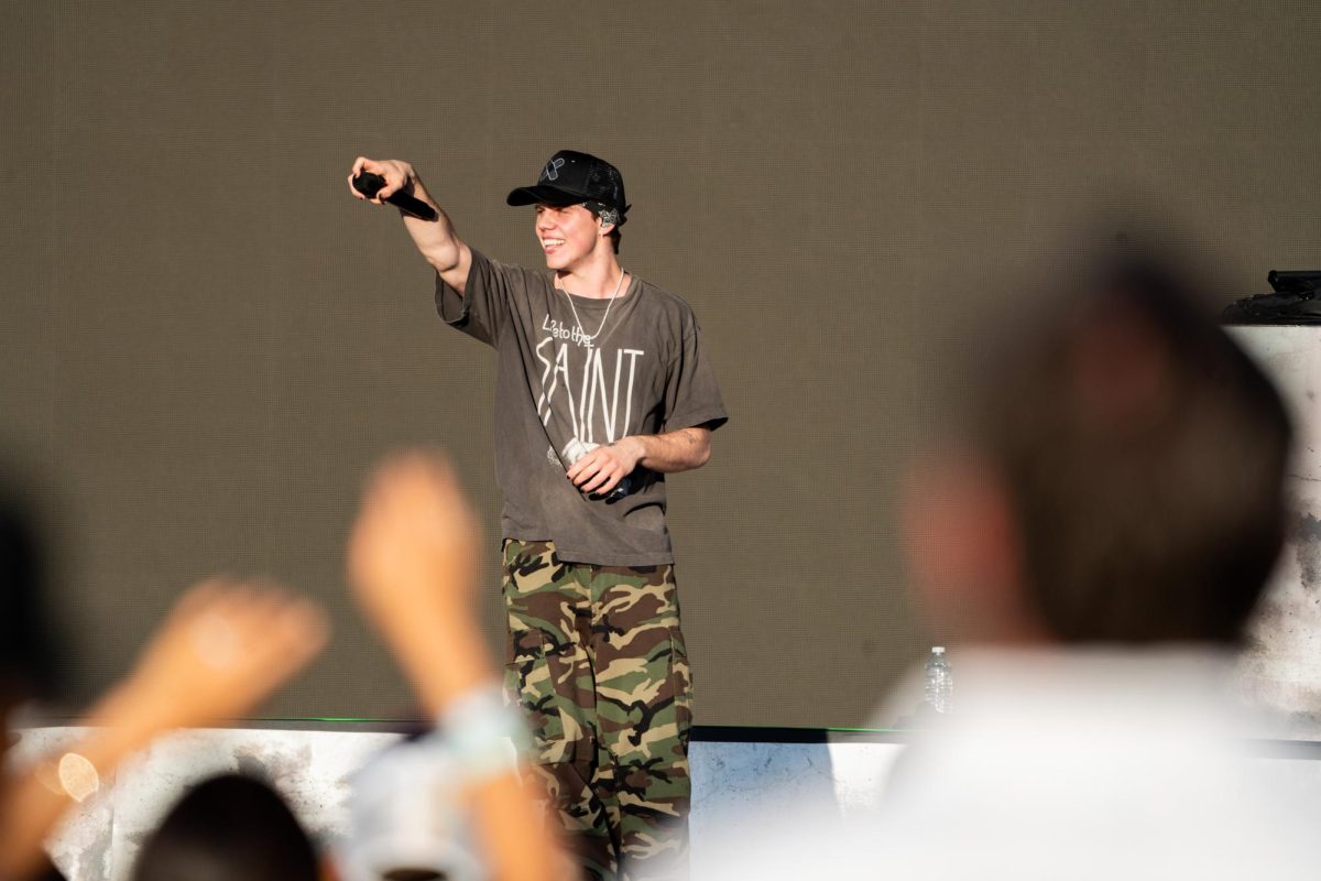 Kid Laroi invites BottleRockers to sing along at BottleRock Napa Valley on Saturday, May 25, 2024.