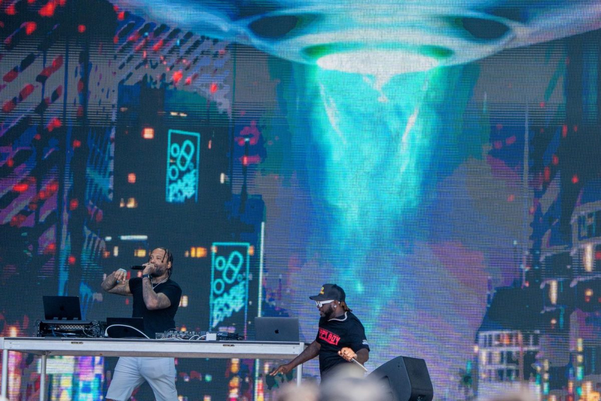 DJ Montay hypes the crowd up as T-Pain makes his entrance on the Verizon Stage on Day two at BottleRock Napa Valley on Saturday, May 25, 2024.