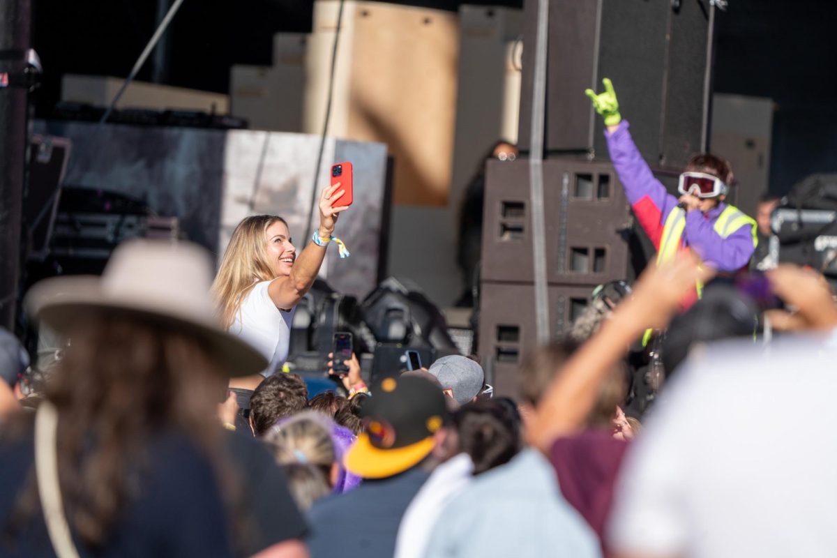 A BottleRocker poses with Oliver Tree on the Verizon Stage at BottleRock Napa Valley on Saturday, May 25, 2024.
