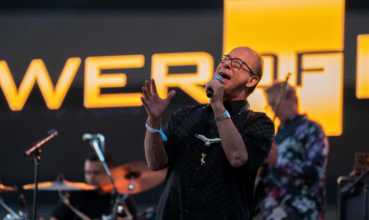 Emilio Castillo of Tower of Power sings on the Prudential Stage at BottleRock Napa Valley on Saturday, May 25, 2024.