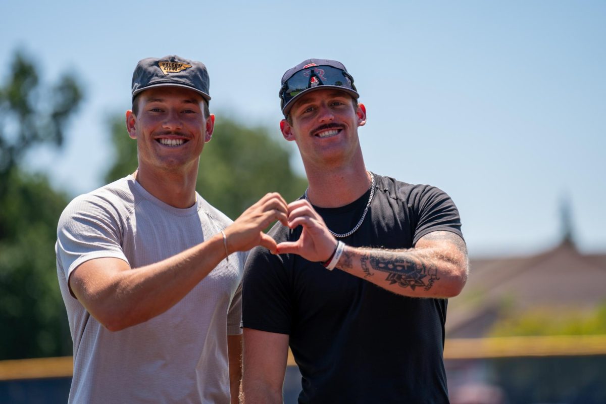 Zane Bennett, left, and Jake McCoy, right, after their last team meeting of the 2023-2024 Bear Cubs Baseball season on Tuesday, May 14, 2024 in Santa Rosa.