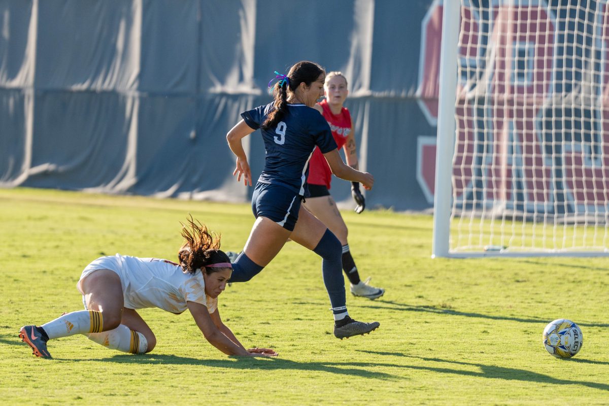 Bear Cubs midfielder Jocelyn Rojas-Garfias safely defending against Hartnell on Sept. 24, 2024. 