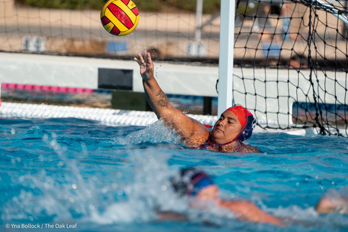 SRJC goalie Amber Pineda puts the ball back into play against American River on Oct. 9, 2024.