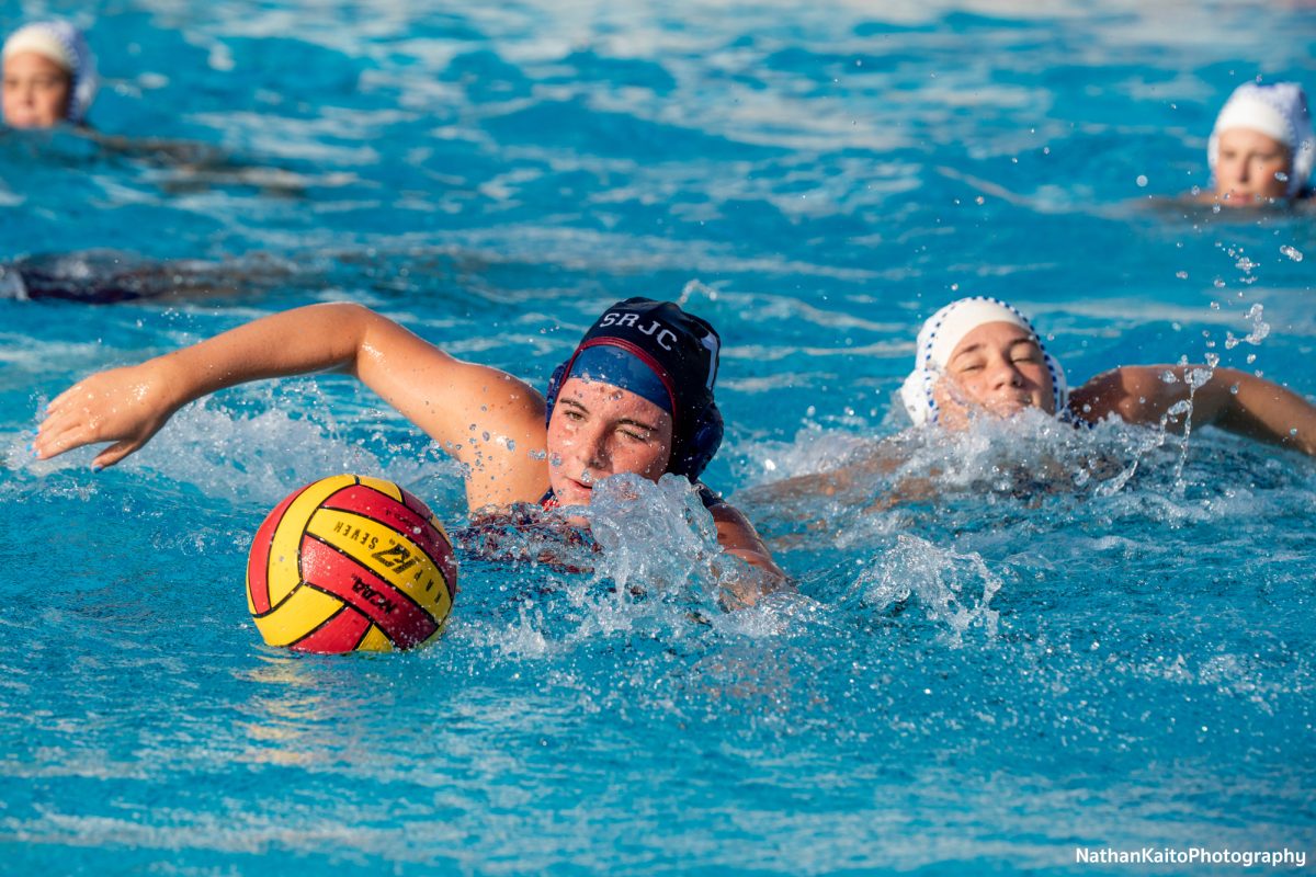Santa Rosa’s attacker Addison Klosevitz reaches for the ball against Modesto on Wednesday, Oct. 30, 2024. 