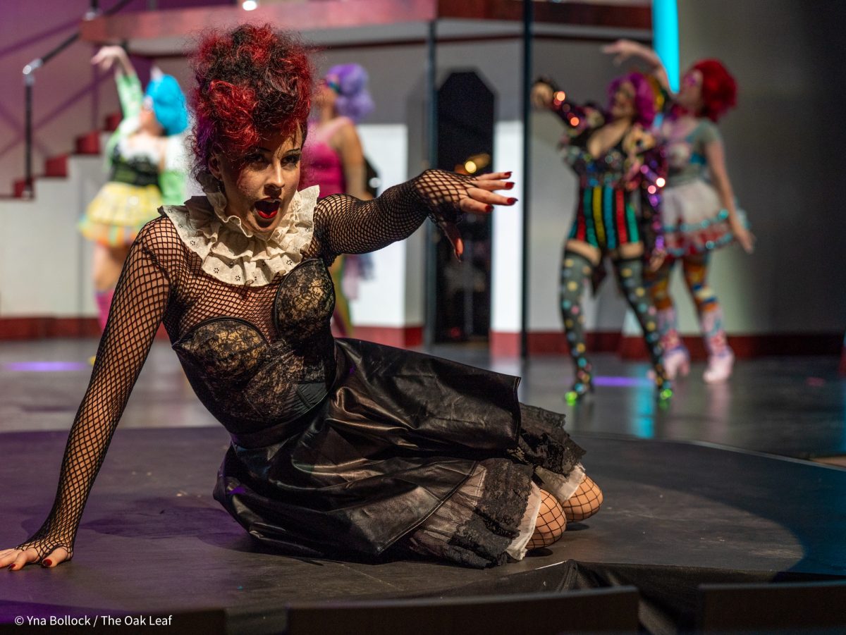 Dana "Collette" Van Meter as "Magenta" in SRJC's Fall 2024 production of The Rocky Horror Show in the Burbank Auditorium on Oct. 30, 2024.