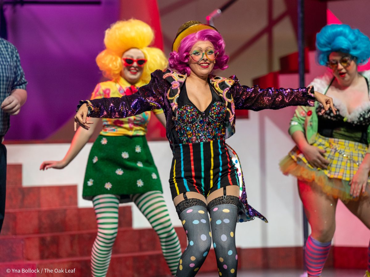 Mitra Merzenich-Nassiri as "Columbia" in SRJC's Fall 2024 production of The Rocky Horror Show in the Burbank Auditorium on Oct. 30, 2024.
