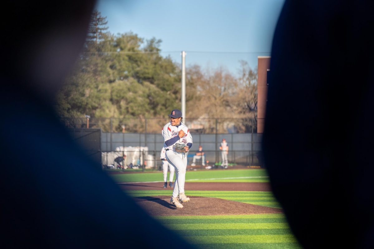 Bear Cubs pitcher Raul Valdivia throws a lights-out 2.0 innings to close out the ballgame against West Valley College on Tuesday, Jan. 28, 2025 in Santa Rosa.