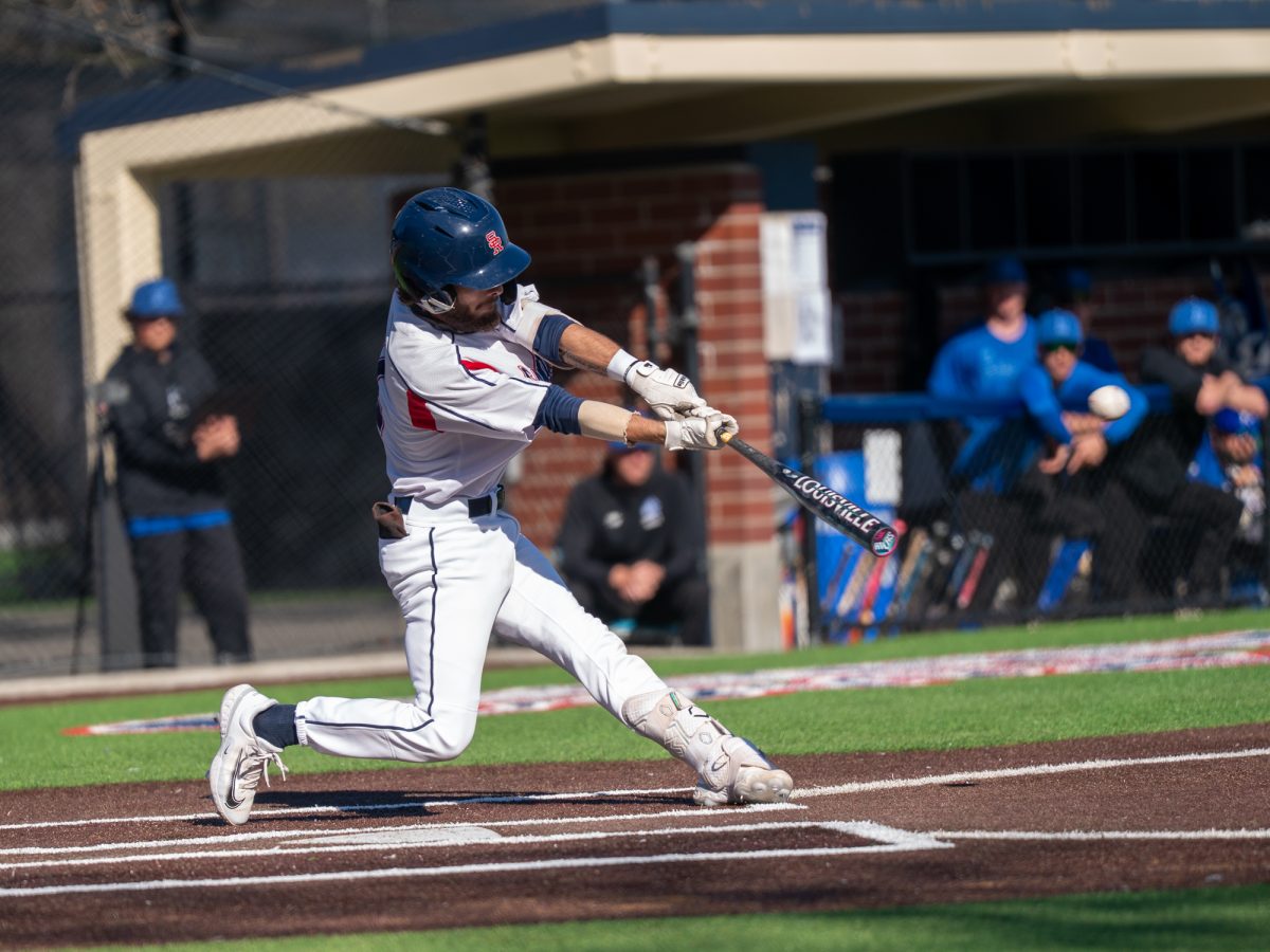 Sophomore catcher Cameron Duran hits a single in the bottom of the third for an RBI in the game against Modesto at home, Tuesday, Feb. 25, 2025.