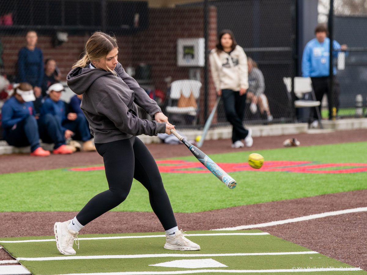 Alumni Carmen Haugen participates in the SRJC Softball Alumni Home Run Derby on Saturday, March 15, 2025 in Santa Rosa.