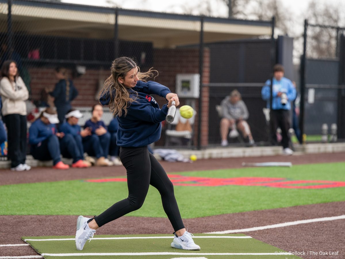 Alumni Kayla Vance participates in the SRJC Softball Alumni Home Run Derby on Saturday, March 15, 2025 in Santa Rosa.