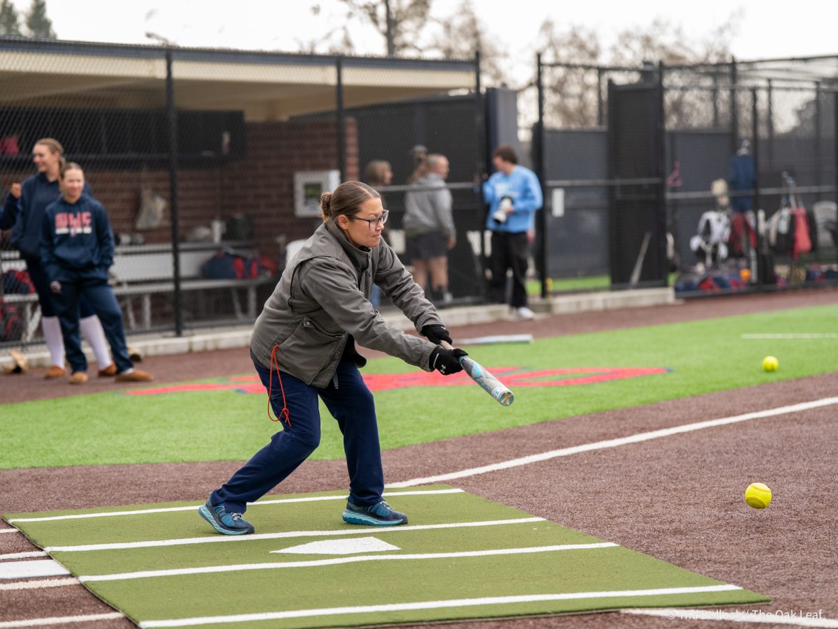 Alum Monica Okhubo participates in the SRJC Softball Alumni Home Run Derby on Saturday, March 15, 2025 in Santa Rosa.