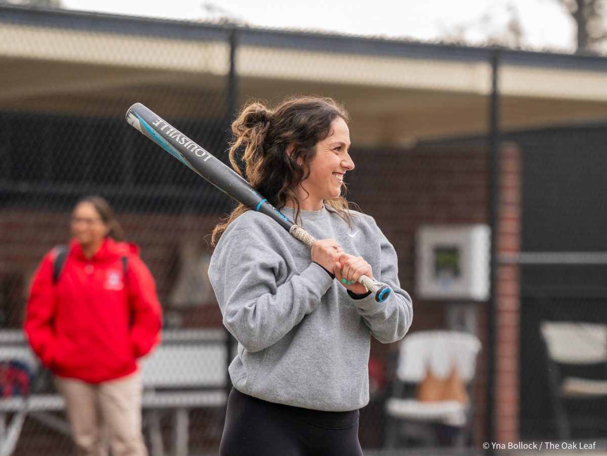 Alumni Cayla Nixon participates in the SRJC Softball Alumni Home Run Derby on Saturday, March 15, 2025 in Santa Rosa.