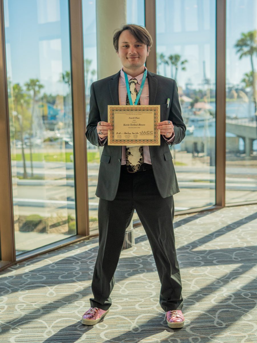 The Oak Leaf's reporter Kevin Terlizzi-Bowes earns fourth place in the audio news on-the-spot competition during the ACP Spring National Media Conference on Saturday, March 8, 2025 in Long Beach, California.