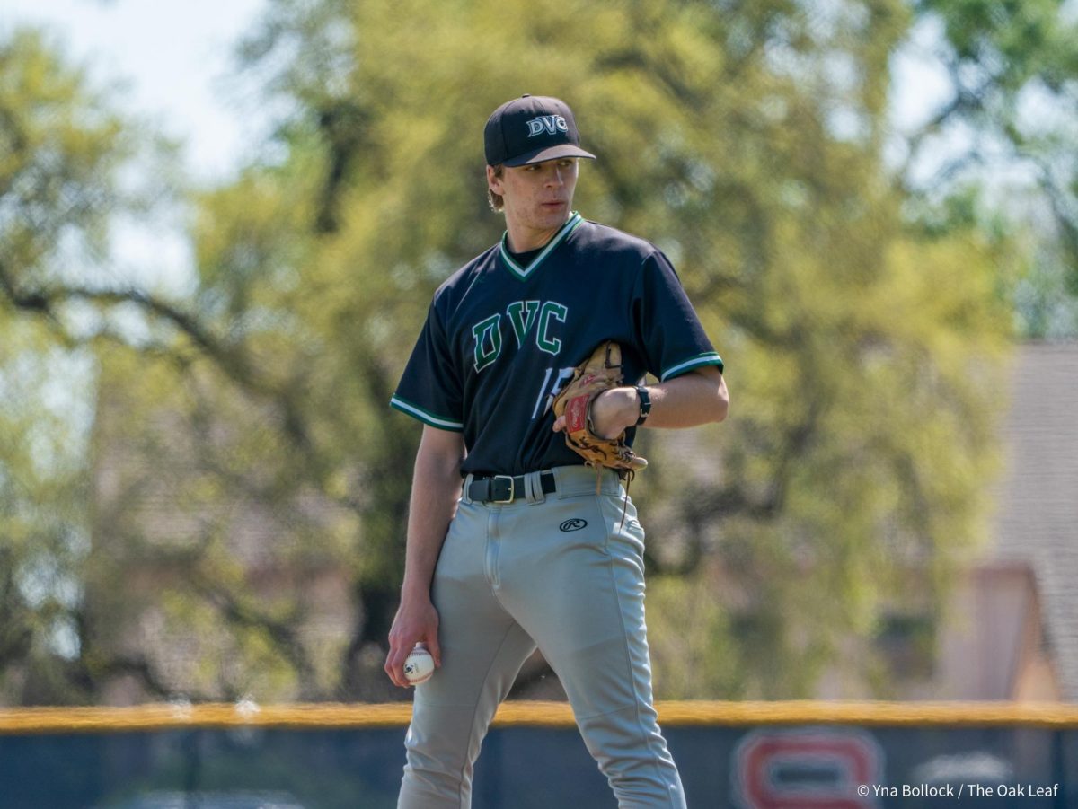 Diablo Valley College pitcher Calvin Johnson takes a breath after allowing the Bear Cubs two runs in the bottom of the first on Thursday, April 3, 2025 in Santa Rosa.