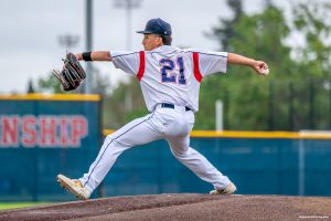 Santa Rosa Junior College's sophomore pitcher Jordan Giacomini winds up a pitch against Sac City College on Tuesday, April 15, 2025 in Santa Rosa.